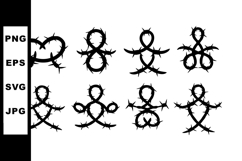 Sharp Thorny Abstract Symbols Vector Design Product Image 1