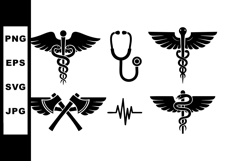 Medical and Healthcare Symbols Vector Icons Collection Product Image 1
