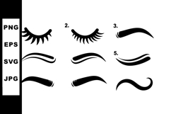 Eyebrow and Eyelash Vector Set for Makeup Design Product Image 1