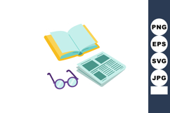 Open book reading glasses newspaper education knowledge lear Product Image 1