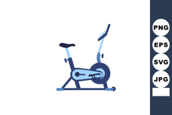 Exercise bike vector illustration for indoor cycling and fit Product Image 1