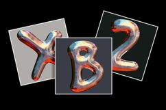 Metallic Style Alphabet Letters and Numbers Product Image 4
