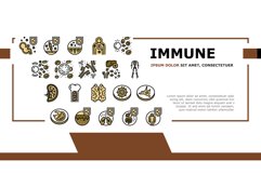 Immune System Disease And Treat Landing Header Vector Product Image 1