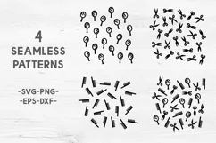 Hairdresser pattern svg Hairdresser svg Scissors pattern dxf Product Image 2