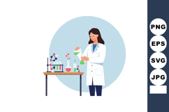 Female scientist conducting chemical experiments in laborato Product Image 1