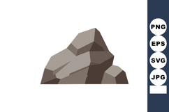 Rock formation vector illustration in natural grey tones wit Product Image 1