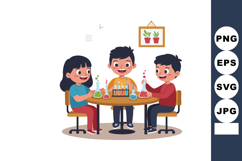 Children enjoying chemistry experiment with colorful liquids Product Image 1