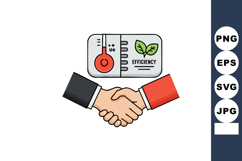 Handshake business agreement with efficiency concept and tem Product Image 1