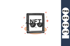 NFT cartoon character with sunglasses digital art illustrati Product Image 1