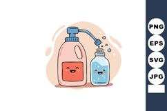 Cute liquid soap dispenser and hand sanitizer bottles with h Product Image 1