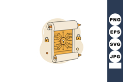 Digital security scroll with keyhole and padlocks technology Product Image 1