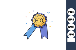 Eco-friendly award ribbon with blue and purple colors for su Product Image 1