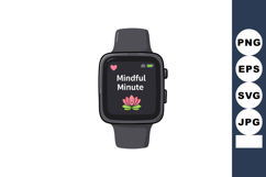 Smartwatch displaying mindful minute meditation app with lot Product Image 1