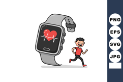 Fitness tracker smartwatch with heart rate monitor and runni Product Image 1