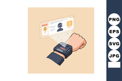 Smartwatch projecting user identity information with futuris Product Image 1