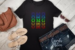 OMG, 7 colour designs, PNG, Stack, T-shirt, mug, sublimati Product Image 6