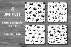 Sea seamless pattern svg Sea digital paper Underwater svg Product Image 4