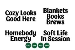Cozy Typography Clipart For Home Comfort Decor Product Image 1