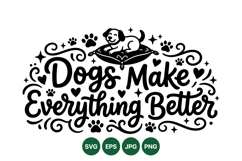 Hand Drawn Dog Paw Love Clipart Design Product Image 1