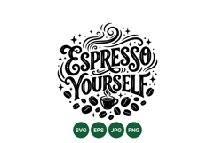 Hand Drawn Coffee Typography Clipart Design Product Image 1