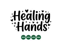 Healing Hands Positive SVG Cut File Design Product Image 1