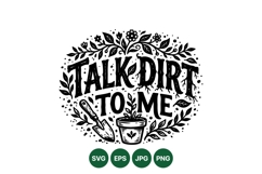 Hand Drawn Gardening Quote Typography Clipart Design Product Image 1