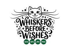 Hand Drawn Cat Whiskers Typography Design Product Image 1
