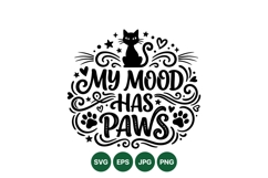 Funny Cat Paw SVG Design For Pet Lovers Product Image 1