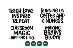 Hand Lettered Teacher Quote SVG Design Product Image 1