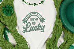 Happy Go Lucky Svg | St. Patricks Day Svg | Lucky Shirt Svg Product Image 1