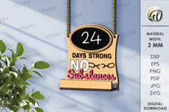 Habit Countdown plaque Laser cut. Health SVG Product Image 1