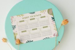 Floral Habit Tracker Canva Template Product Image 5