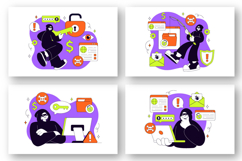 10 Hacker Digital Crime Illustration Product Image 3