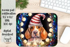 Christmas BEAGLE dog mouse pad Sublimation PNG design Product Image 1