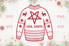 Santa Ugly Sweater SVG Product Image 1