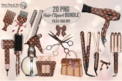 Hair Accessories Clipart Bundle PNG Beauty Tools Set Product Image 1
