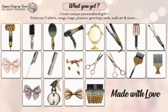 Leopard Hair Clipart Bundle PNG Beauty Tools Set Clipart PNG Product Image 2