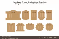 Hair clip, hair bow card with size template svg file