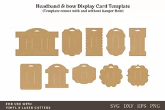 Bow Card SVG, Bow Display Card, Hair Clip Card DXF, Bow Card Template PDF, files for Cricut Cut Files,