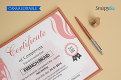 Hair Stylist Gift Certificate Printable Editable Template Product Image 2