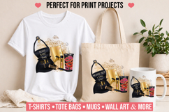 Black &amp; Gold Hair Stylist Apron Sublimation PNG Product Image 3