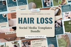 Hair Loss Canva Social Media Bundle, Hair Loss Treatment Product Image 1