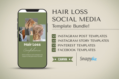 Hair Loss Canva Social Media Bundle, Hair Loss Treatment Product Image 7