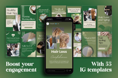 Hair Loss Canva Social Media Bundle, Hair Loss Treatment Product Image 5