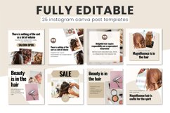 Hair Salon Instagram Post Template Product Image 7