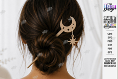 Wooden Hair Sticks and Pins Laser Cut | Wooden Accessories Product Image 1