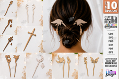 Wooden Hair Sticks and Pins Laser Cut Bundle | Accessories Product Image 1