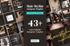 Hair Stylist Instagram Post Template, Salon Social Media Product Image 1