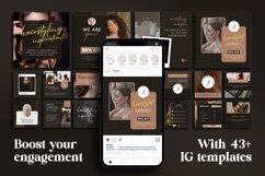 Hair Stylist Instagram Post Template, Salon Social Media Product Image 3