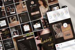 Hair Stylist Instagram Post Template, Salon Social Media Product Image 4